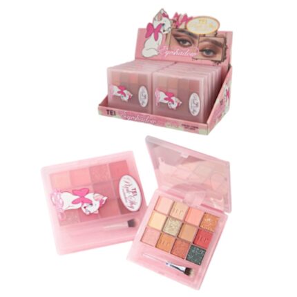 Sombra 12 colores gatito Tei Nº 8388